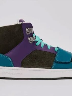 Creative Recreation Teal Purple Black High-Top Athletic Sneakers